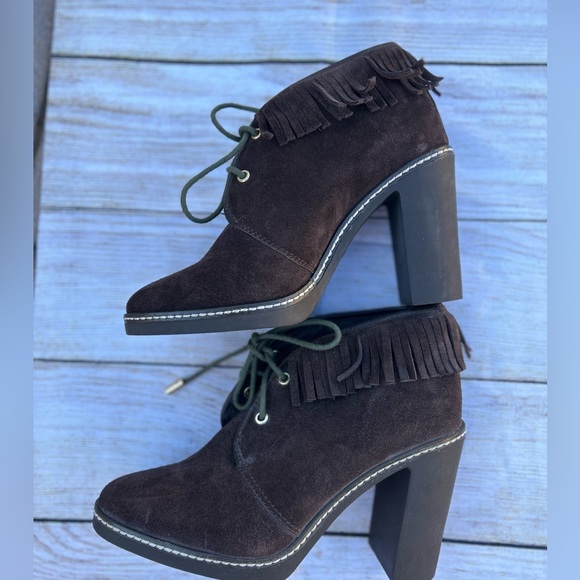 COPY - Tory Burch Hilary Suede Booties - Picture 5 of 12